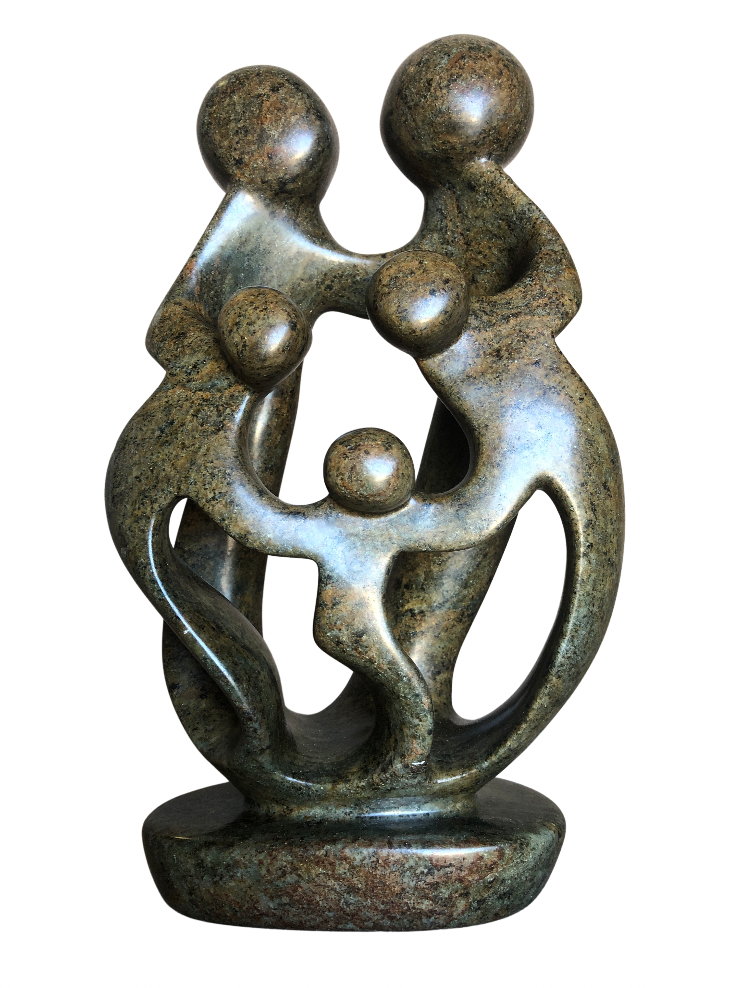 Shona Tribe Serpentine Rock Family of Five