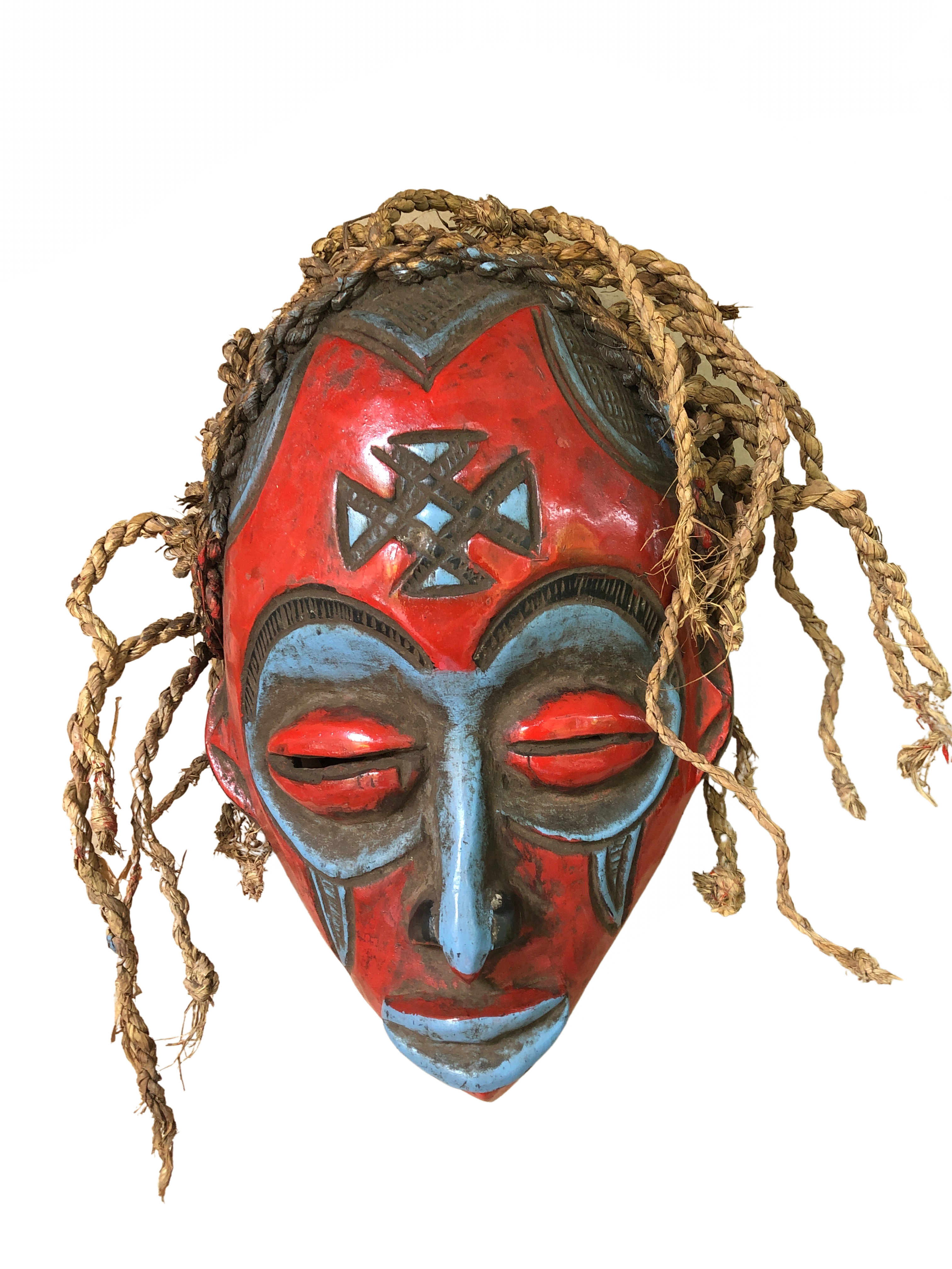 Chokwe Tribe Painted Mask - Chokwe