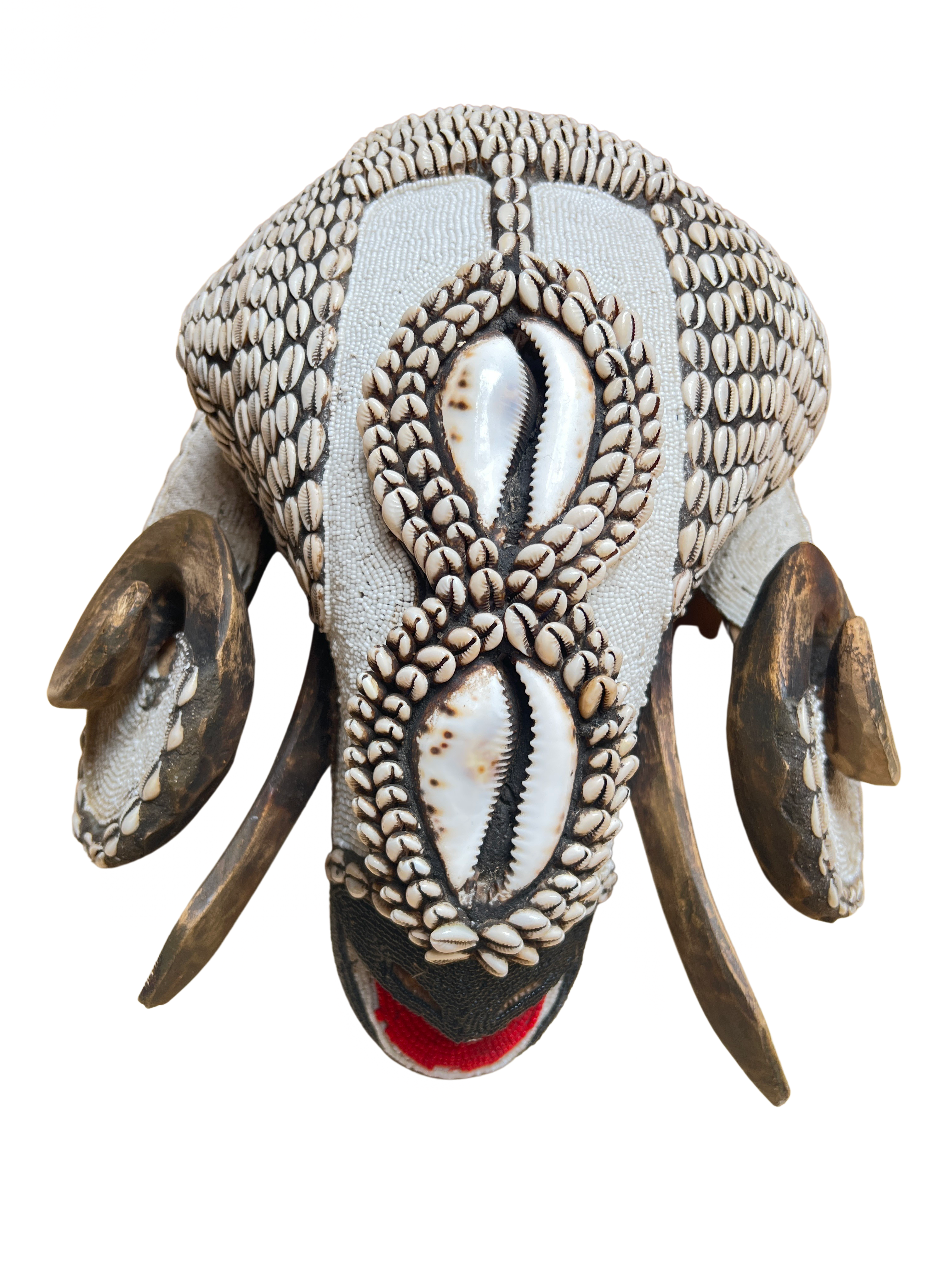 Baule Ram Beaded Mask