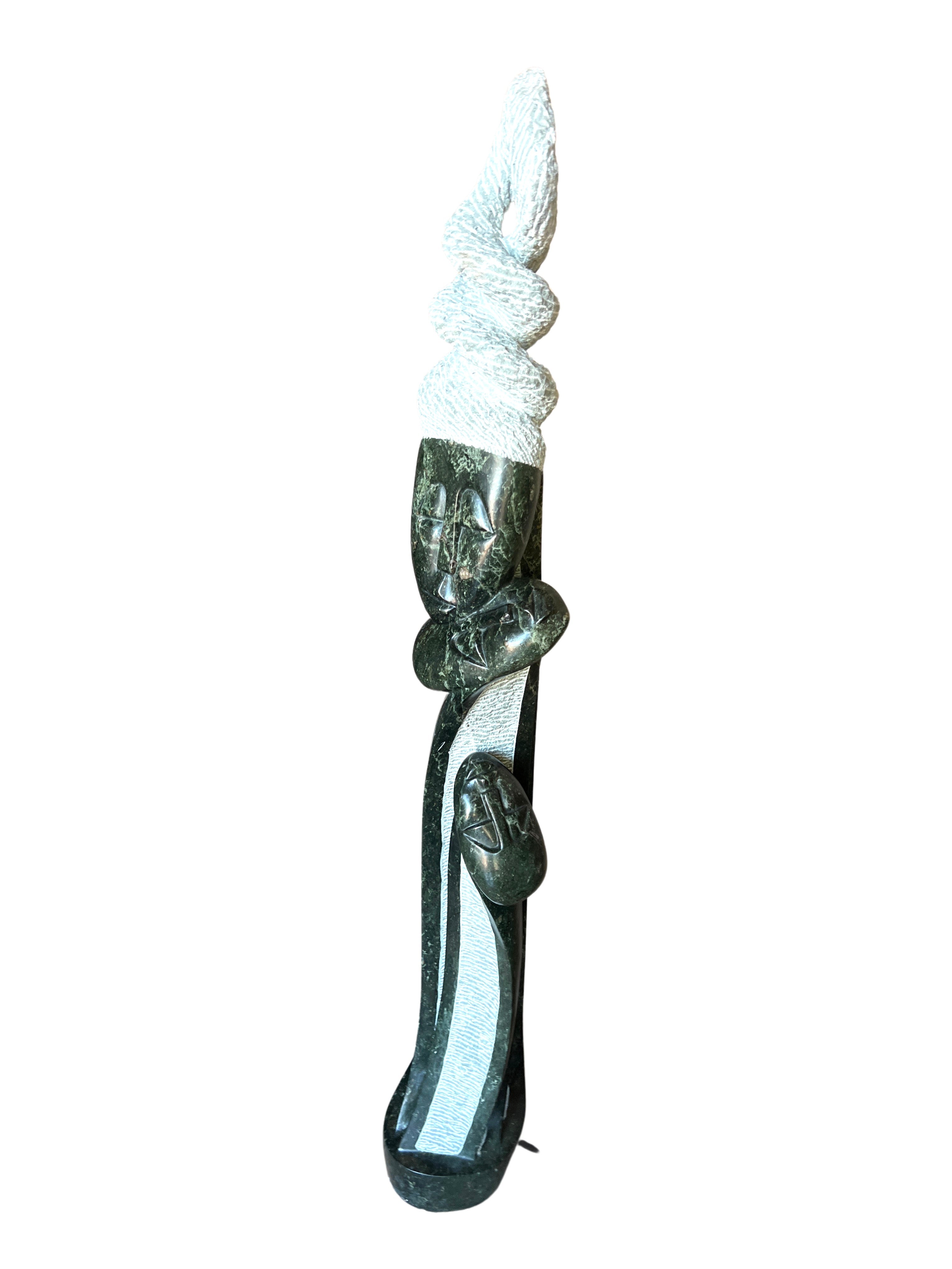 Shona Tribe Opal Stone Family of Three - Shona