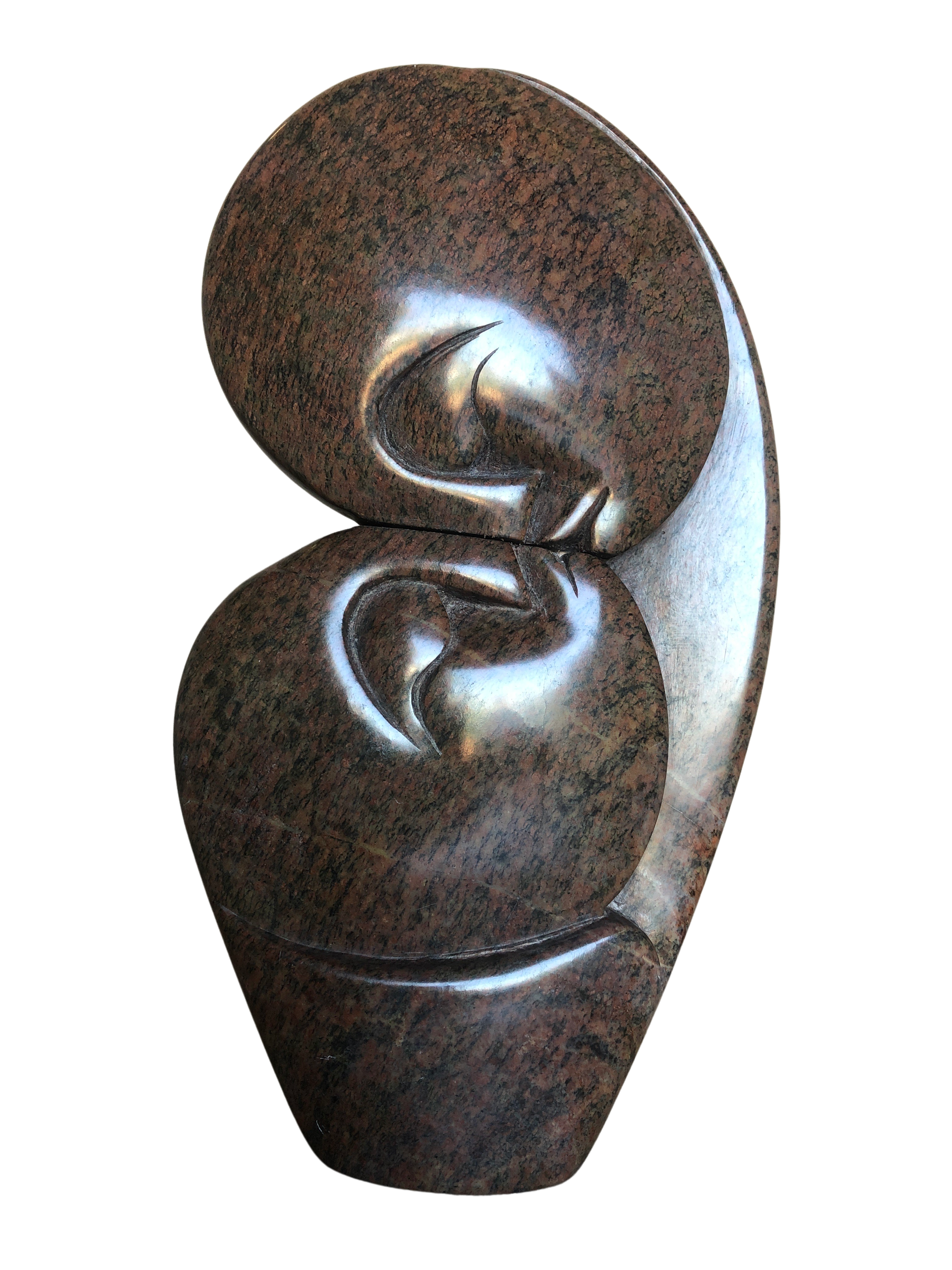 Shona Tribe Serpentine Stone Flat Lovers