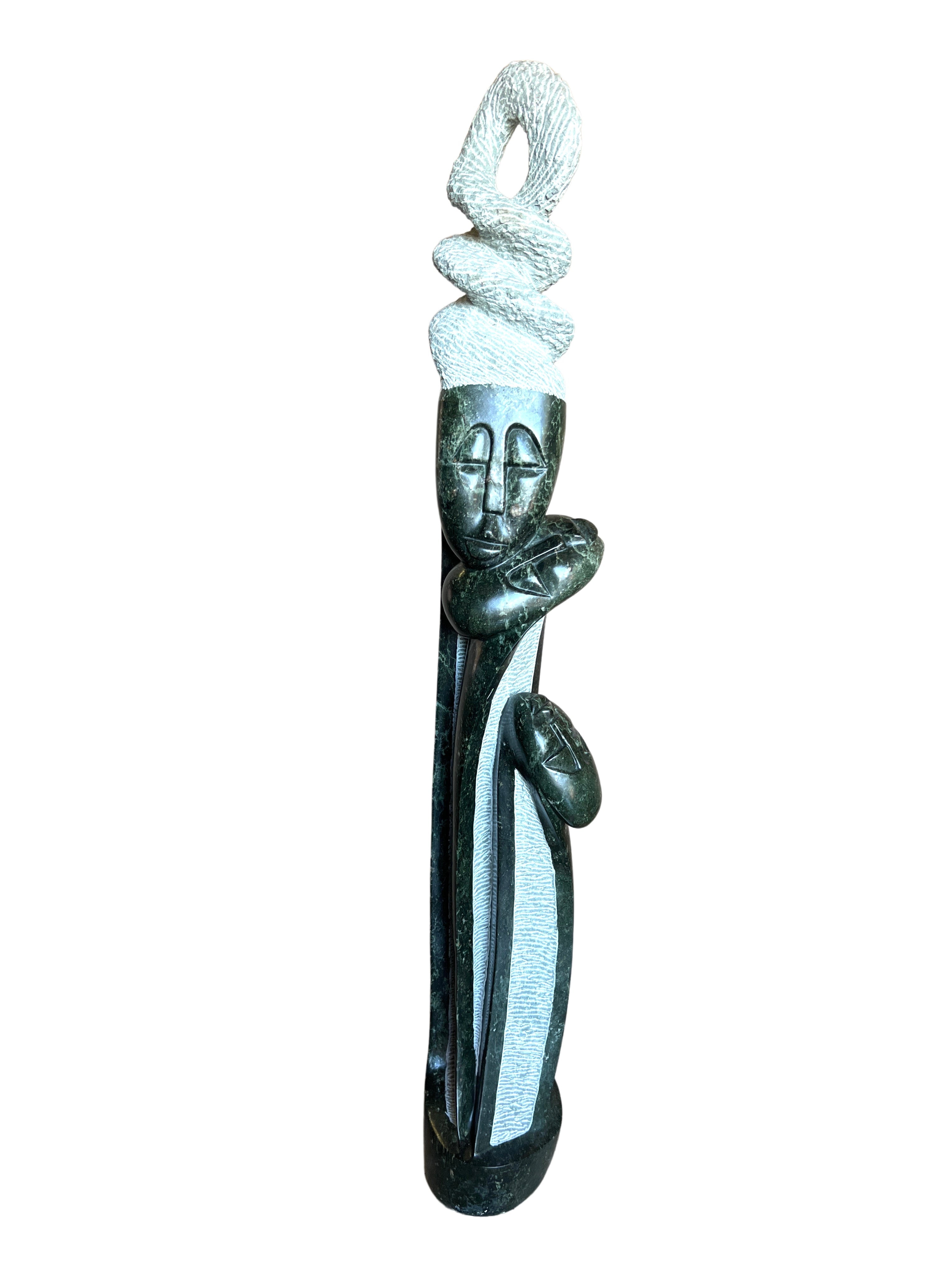 Shona Tribe Opal Stone Family of Three